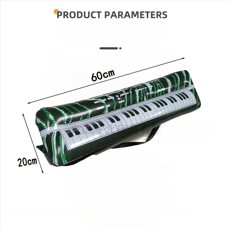 Nafukovacia PVC elektronická klávesová hračka, vhodná pre chlapcov aj dievčatá vo veku 7–14 rokov, balenie OPP