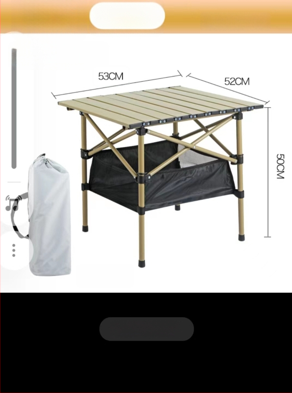 Egg Roll Table — Lauko sulankstomas ilgas stalas kempingui ir kepsninėms, iš anglies plieno, sulankstomas, Egg Roll stilius