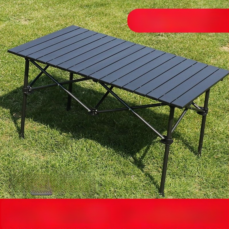 Egg Roll Table — Lauko sulankstomas ilgas stalas kempingui ir kepsninėms, iš anglies plieno, sulankstomas, Egg Roll stilius