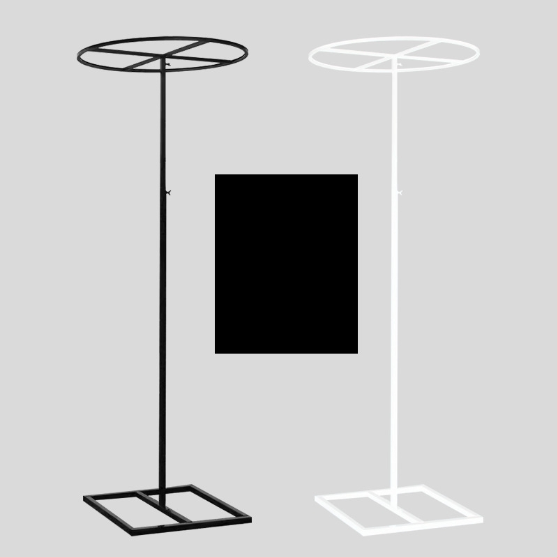 Telekopická železná tyč pre svadobnú záclonu s korálkami – kruhový rám, dekorácia