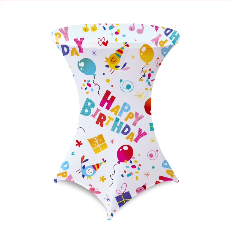 Obrus na stôl, okrúhleho tvaru, polyester, potlač, hotelový štýl