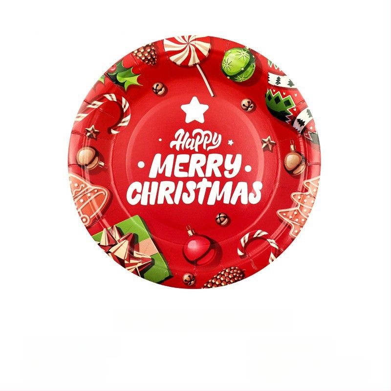 Jednorazový papierový tanier, kruhového tvaru, 400 g papiera, biologicky rozložiteľný, s potlačeným logom