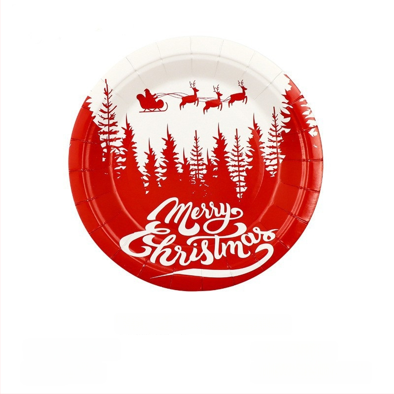 Jednorazový papierový tanier, kruhového tvaru, 400 g papiera, biologicky rozložiteľný, s potlačeným logom