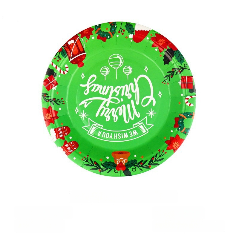 Jednorazový papierový tanier, kruhového tvaru, 400 g papiera, biologicky rozložiteľný, s potlačeným logom