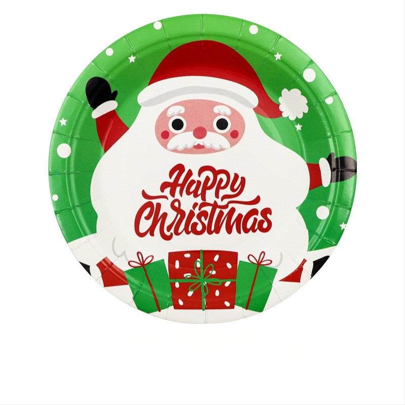 Jednorazový papierový tanier, kruhového tvaru, 400 g papiera, biologicky rozložiteľný, s potlačeným logom