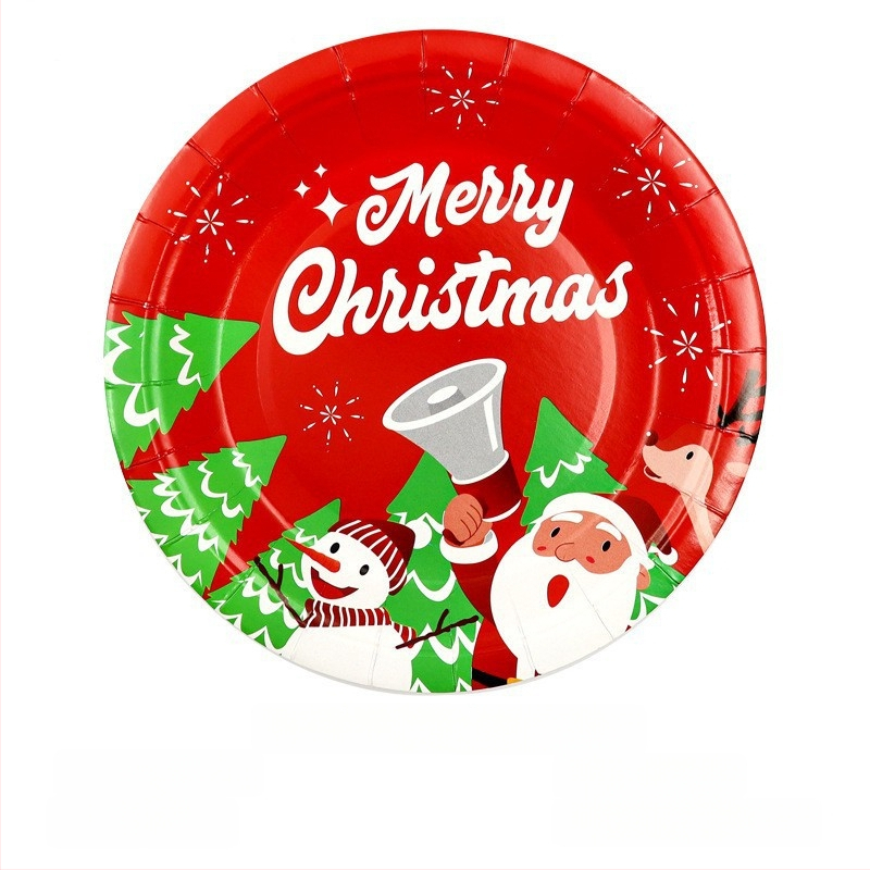 Jednorazový papierový tanier, kruhového tvaru, 400 g papiera, biologicky rozložiteľný, s potlačeným logom