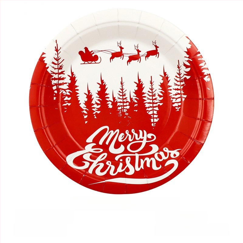 Jednorazový papierový tanier, kruhového tvaru, 400 g papiera, biologicky rozložiteľný, s potlačeným logom