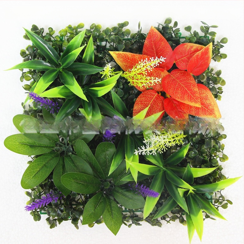 Umelá rastlinná stena s panelom trávy, plastová konštrukcia, model 13336944