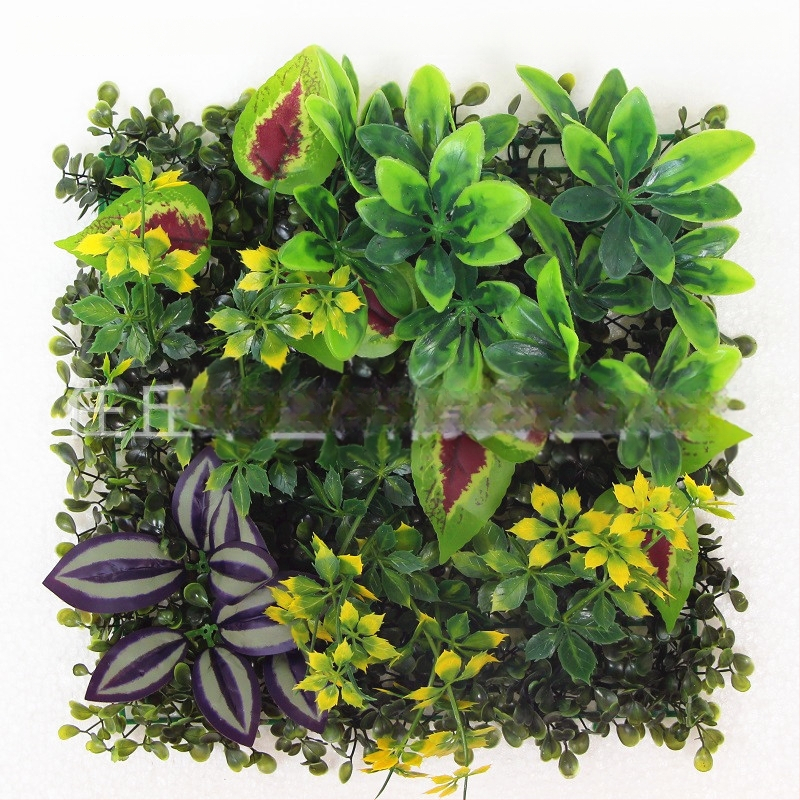 Umelá rastlinná stena s panelom trávy, plastová konštrukcia, model 13336944