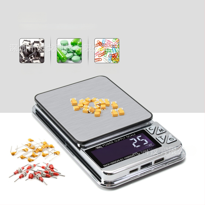 Elektronická váha na liečivý prášok, USB napájaná, rozsah 1000/0.01 g, multifunkčná, model TSC01775