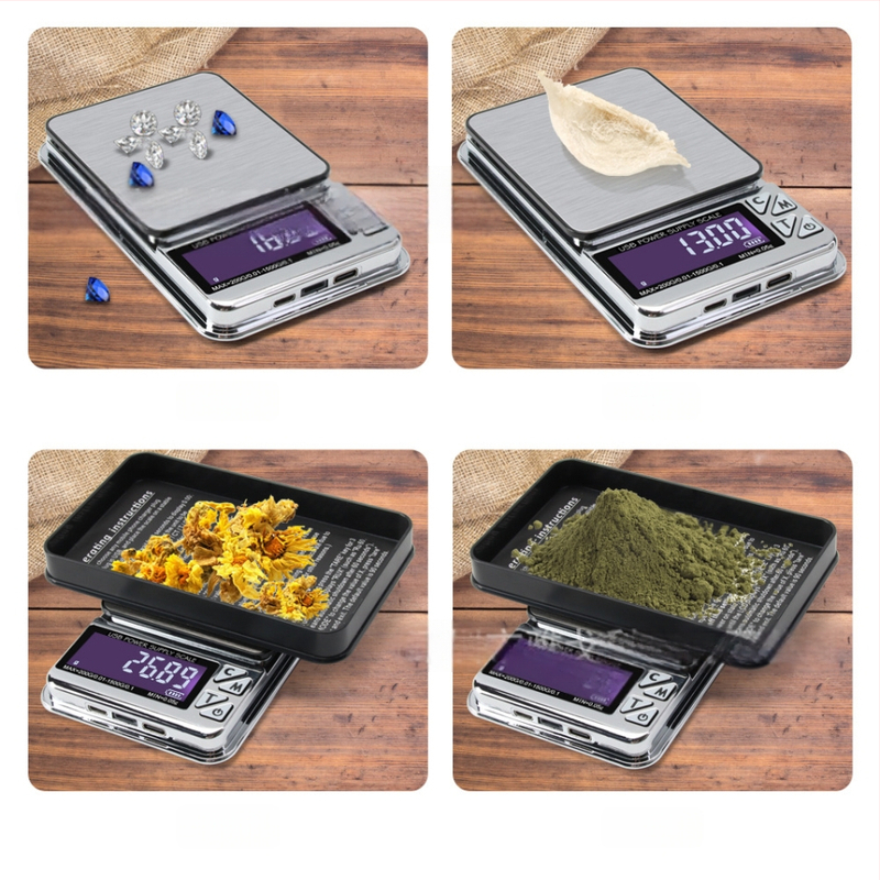 Elektronická váha na liečivý prášok, USB napájaná, rozsah 1000/0.01 g, multifunkčná, model TSC01775