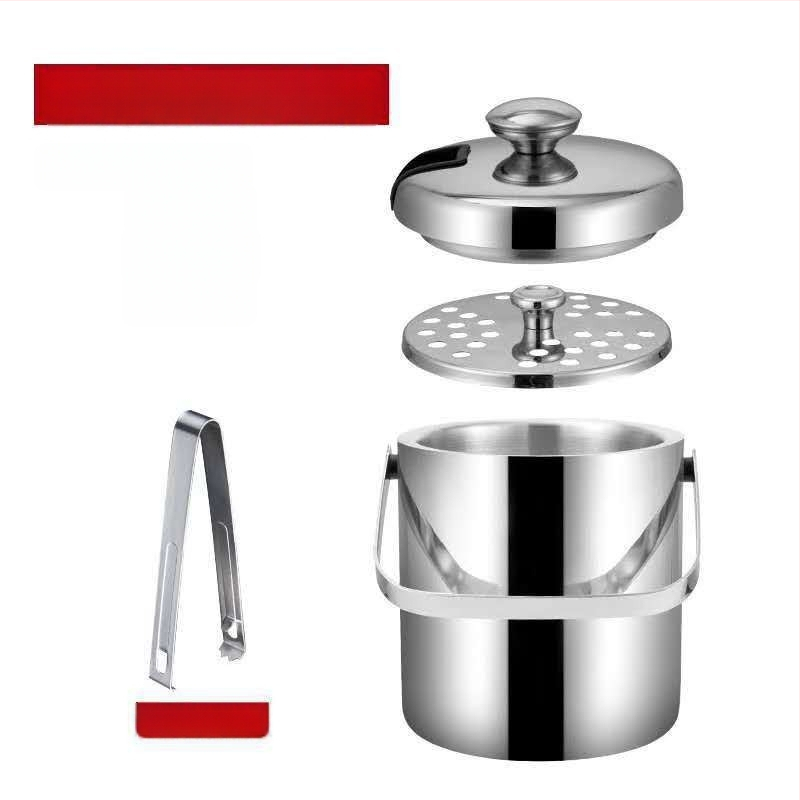 Weigang 304 nerezovej ocele dvojvrstvové vedro na ľad s viečkom a stojanom, prenosné pre šampaňské a pivo