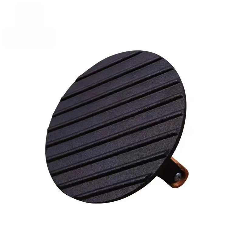 Liatinová kruhová tlačná doska na mäso pre gril, viacúčelová, bezdymová, odnímateľná