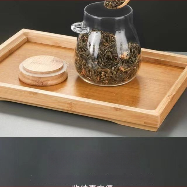 Sklenená nádoba na čaj so lyžičkou — sklo vysokej borosilikátovej odolnosti, ručne ilustrovaná plocha, štýl národného trendu, možnosť potlače loga