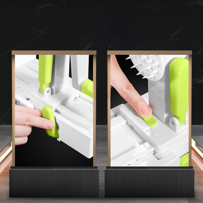 Ručný viacfunkčný krájač zeleniny s vnútorným strúhačom na zemiaky a mrkvu — AKL, konštrukcia z 420 tool steel + PS + TPR + ABS