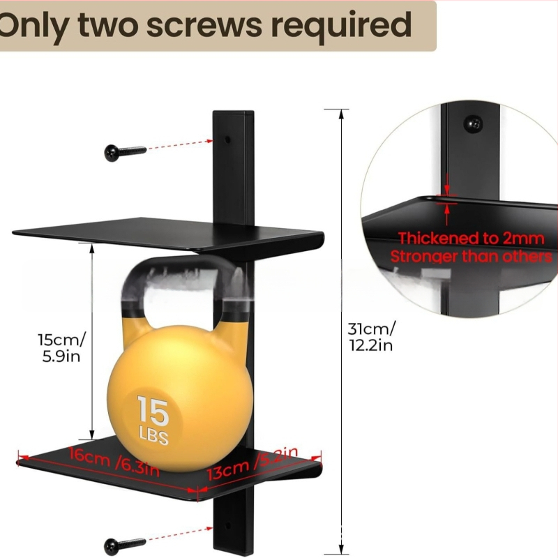 Nástenná plávajúca knižnica, 2 poschodia pre domáce kancelárie – kovový organizér na knihy a skladovacia polica