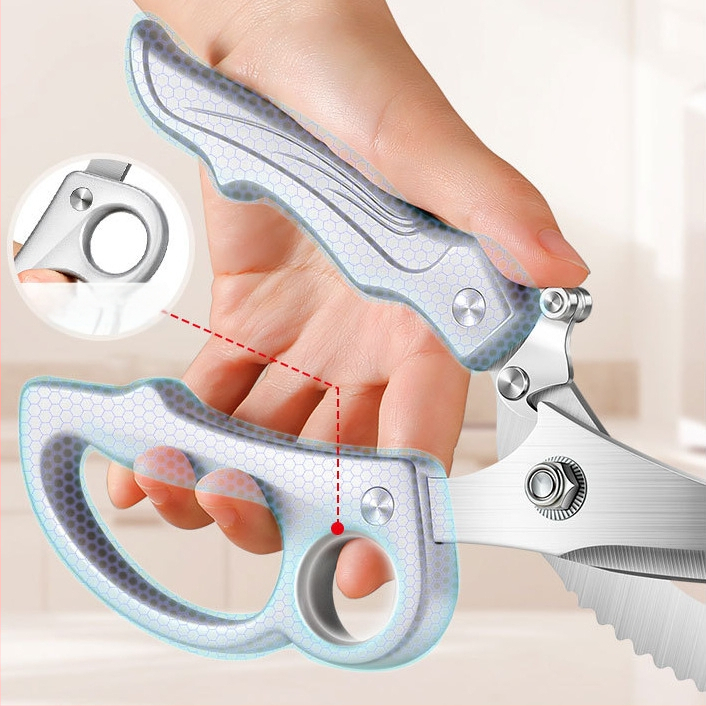 Paisley kuchynské nožnice – nerezová oceľ, potravinárska kvalita, viacúčelové, rezanie kostí