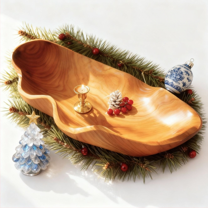 Drevený tanier na ovocie, pastoraálny štýl, jednoduchý dizajn; Značka Forest breathing; Materiál: Iný; Štýl: Pastoraálny; Typ štýlu: Jednoduchý