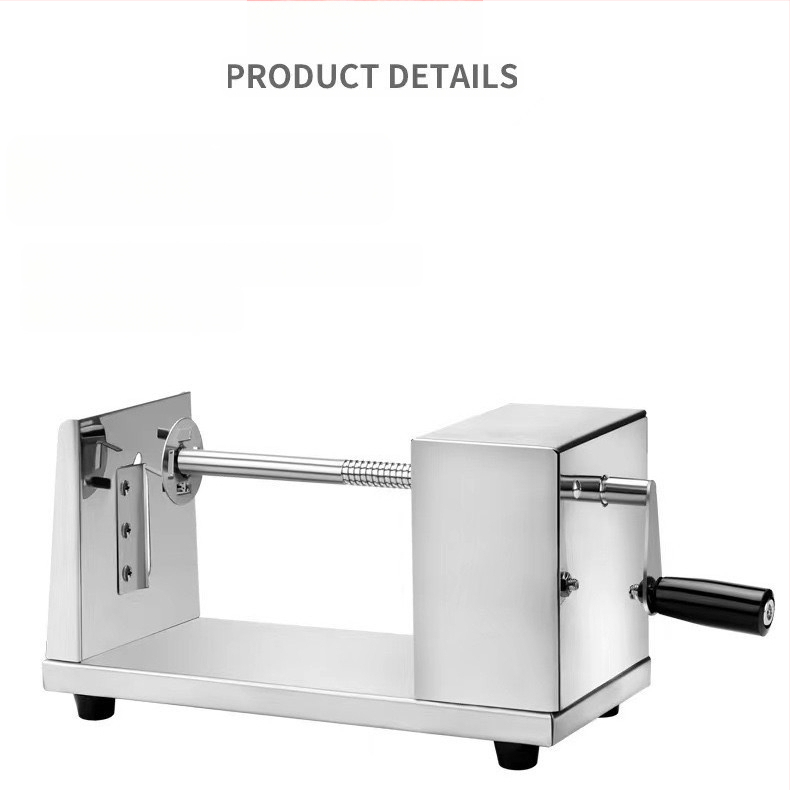 Ručný stroj na zemiaky v tvare tornáda so spirálnym rezom na zeleninu, nerezová oceľ, model XY100, uvedený na trh jesenn 2020