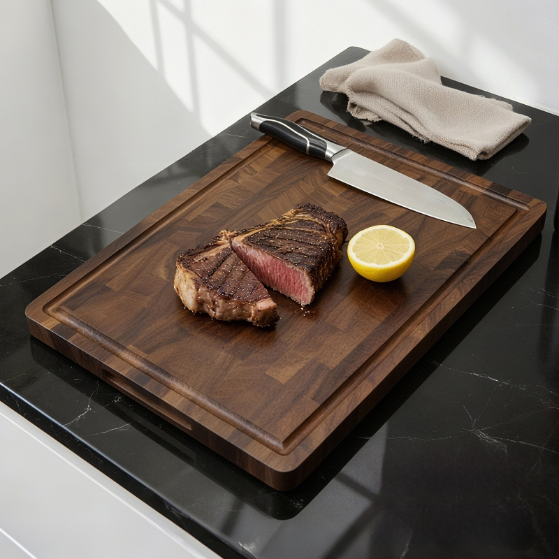 Krájacia doska, Juhoamerický čierny vlašský orech, štvorcová, protišmyková, antický/retro štýl, pôvod Yangjiang