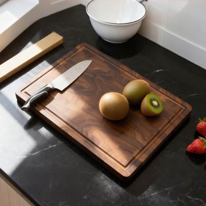 Krájacia doska, Juhoamerický čierny vlašský orech, štvorcová, protišmyková, antický/retro štýl, pôvod Yangjiang