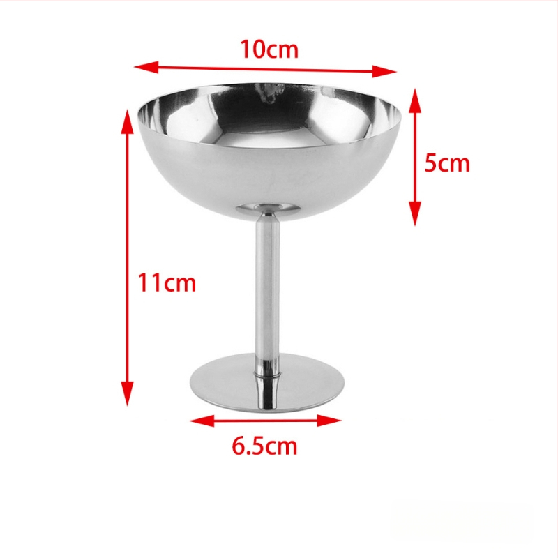 Dezertný pohár z nehrdzavejúcej ocele, vnútorný 304 / vonkajší 201, ekologický, vhodný na dezerty, zmrzlinu a puding, rekvizita na fotenie pre food blogerov