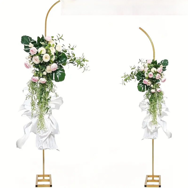 Železný svadobný oblúk, skladateľný s hviezdami a mesiacom, prispôsobiteľný, kartónové balenie, pre svadby