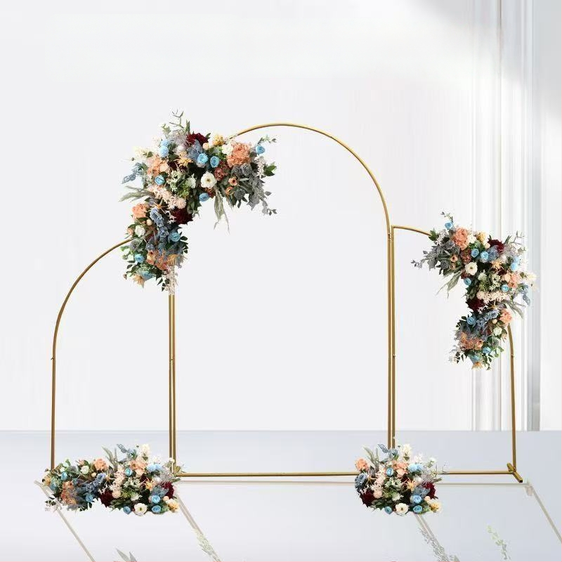 Železný svadobný oblúk pre vonkajšie scény pozadie – prispôsobiteľný dekor, kartónové balenie, značka Xinhong