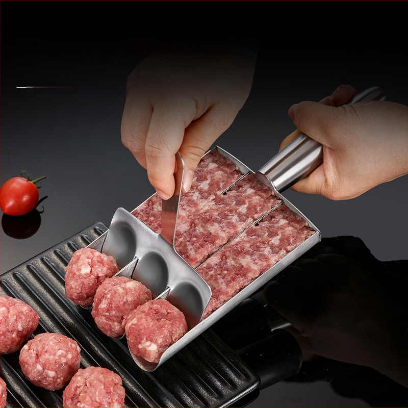 Formička na mäsové guľôčky, 304 nerezová oceľ, forma na mäsové guľôčky, rybie guľôčky a krevety guľôčky