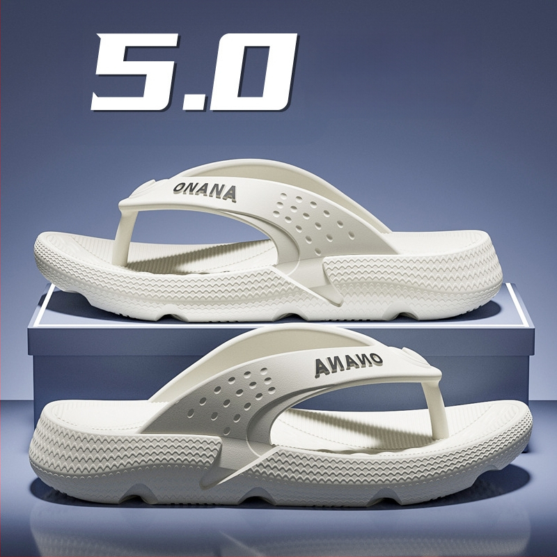 Pánske žabky, protišmykové, s otvoreným prstom, EVA vrchný a podrážka, hrubá injekčne tvarovaná podrážka, letná plážová obuv (Summer 2025)