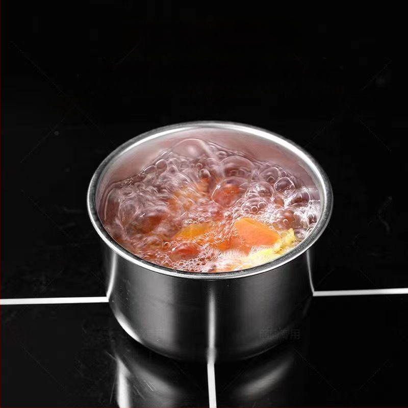 Nerezová oceľová okrúhla krisper dóza s poklopom, 1–2 L, vhodná do mikrovlnky