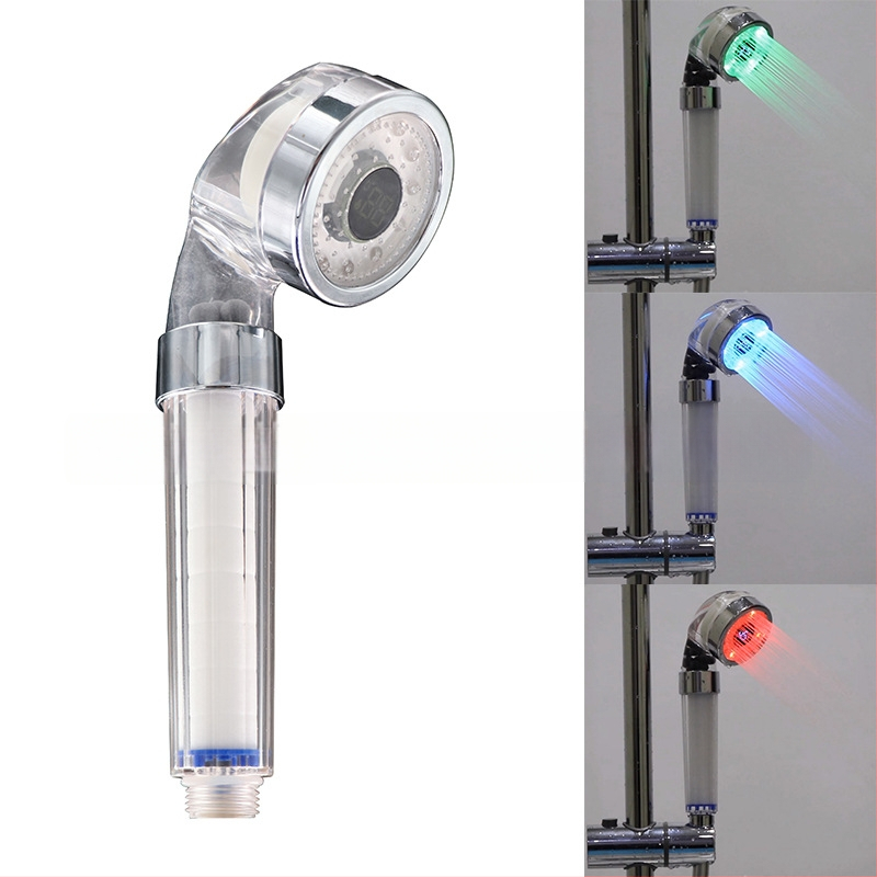 Ručná sprcha s displejom teploty, filtr PP bavlna, regulátor tlaku, digitálna regulácia teploty, model 8008-S23-3