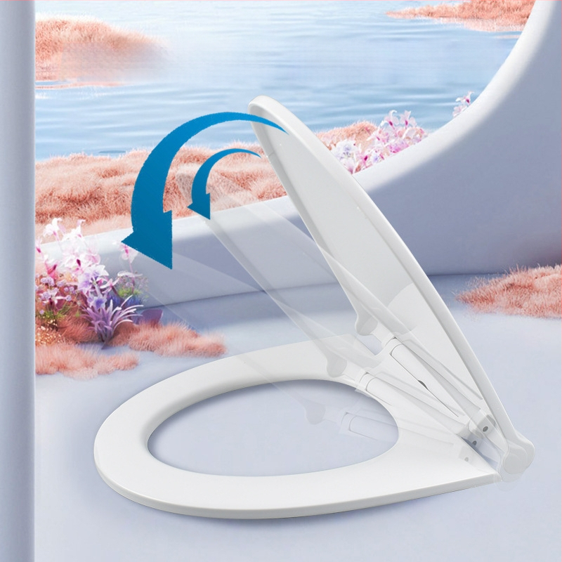 WC veko s V-tvarou, demontáž jedným stlačením, tiché zatváranie, PP materiál, nastaviteľný rozstup montážnych otvorov 11–21 mm