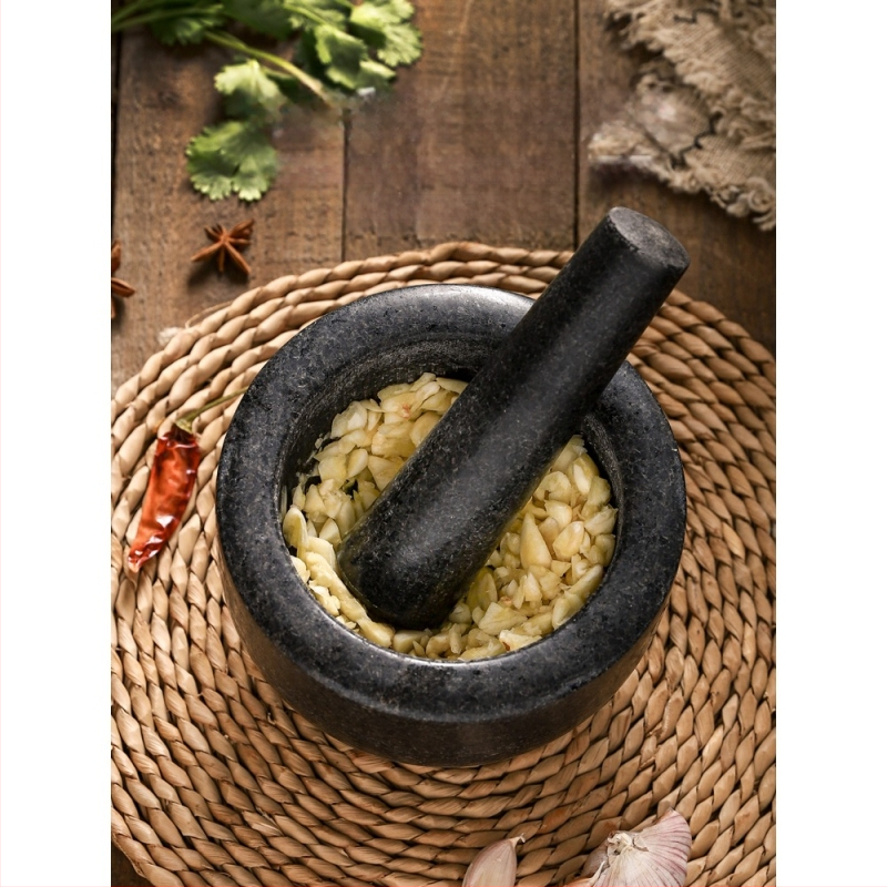 Cesnakový hmoždíř a pestík, ručne tradičné multifunkčné brúsenie na cesnak a bylinky