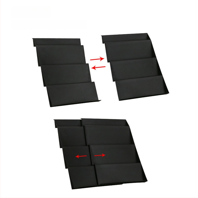 Stolný horizontálny stojan na koreniny, nastaviteľné rebríkové zásuvky, skladací (PP materiál, skladací, bez vŕtania, 2024)