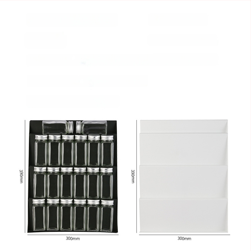 Stolný horizontálny stojan na koreniny, nastaviteľné rebríkové zásuvky, skladací (PP materiál, skladací, bez vŕtania, 2024)