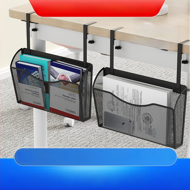  Kovový regál na dokumenty pod stolom, 1 úroveň, tlačené logo, možnosť prispôsobenia