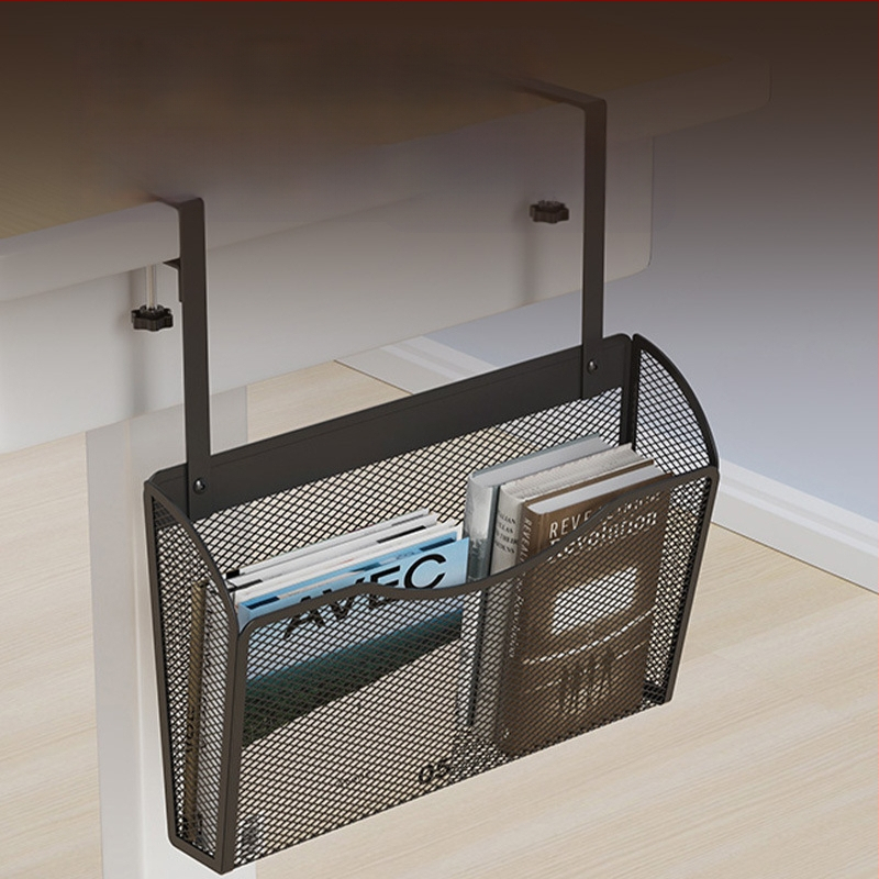  Kovový regál na dokumenty pod stolom, 1 úroveň, tlačené logo, možnosť prispôsobenia