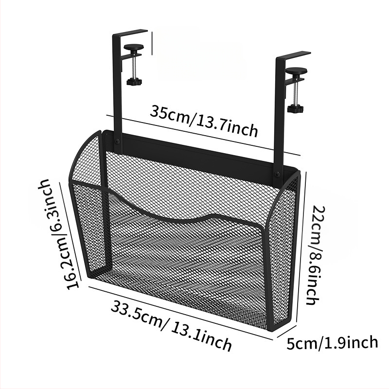  Kovový regál na dokumenty pod stolom, 1 úroveň, tlačené logo, možnosť prispôsobenia