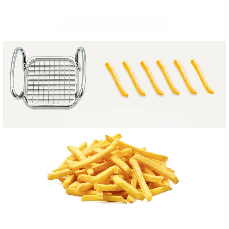 Krájač na zemiaky, hranolky a zeleninu s ručnou tlačou, nerezová oceľ, model ZF-I012-3, k dispozícii prispôsobenie