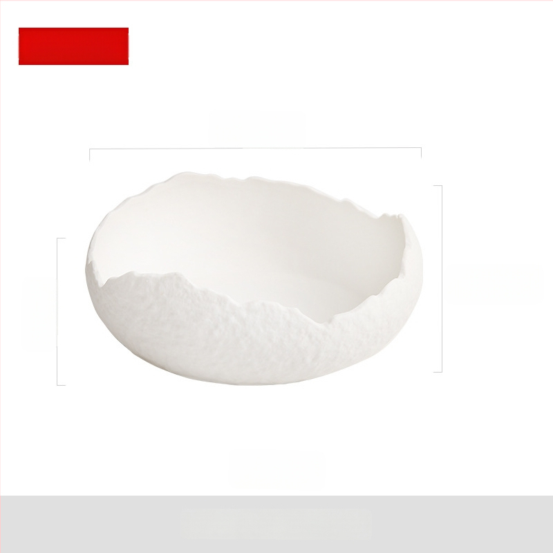 Porcelánová miska s nepravidelným tvarom, moderný minimalistický štýl, vhodná do mikrovlnky, na polievky, dezerty a ovocné šaláty