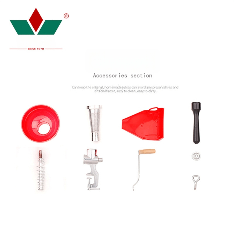 Ručný odšťavovač FP-5 na ovocie a zeleninu, hliníkové telo, značka Clivia