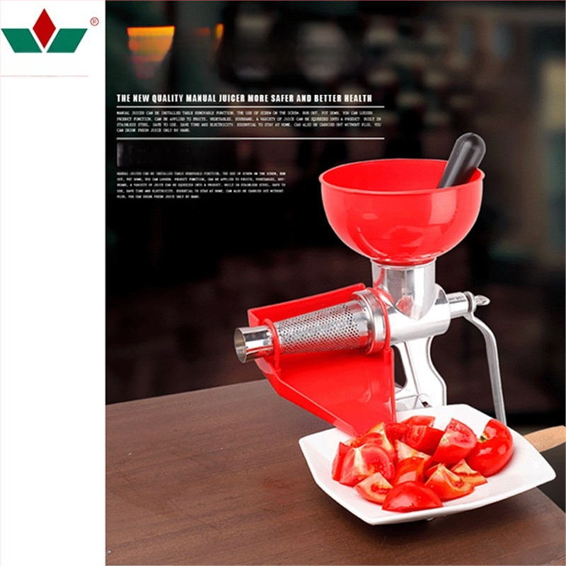 Ručný odšťavovač FP-5 na ovocie a zeleninu, hliníkové telo, značka Clivia