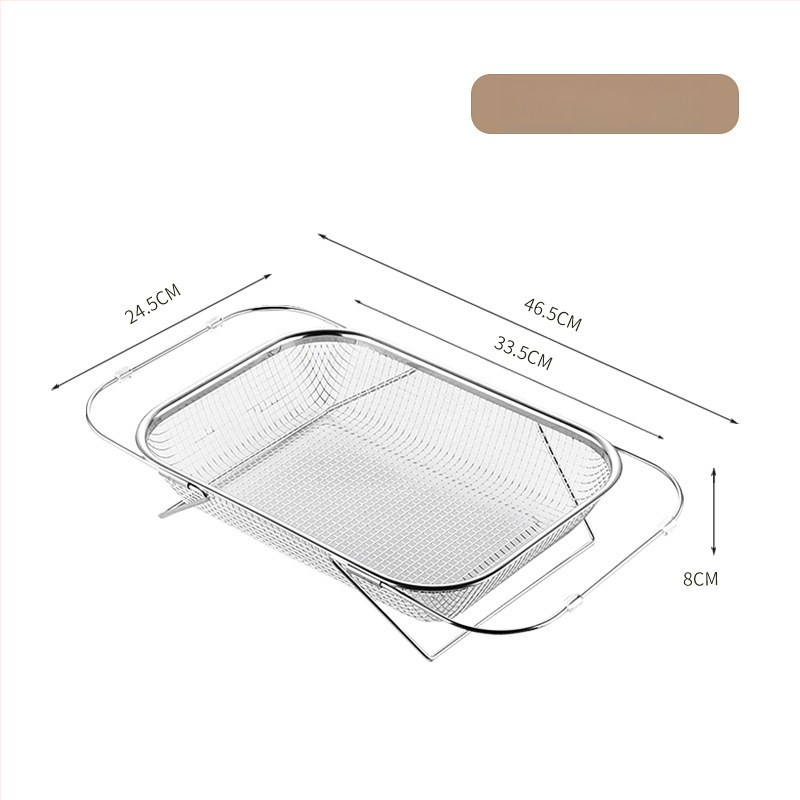 Telescopický nerezový kôš na odkvapkávanie pre drez — moderný dizajn, možnosť prispôsobenia, súkromná značka vhodná