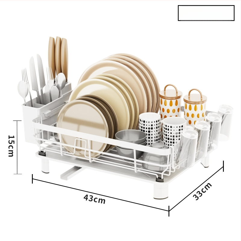 Xinshang Home Geležinis nusausinimo stovas indams – šiuolaikiškas minimalistinis virtuvės saugojimo sprendimas indams ir įrankiams