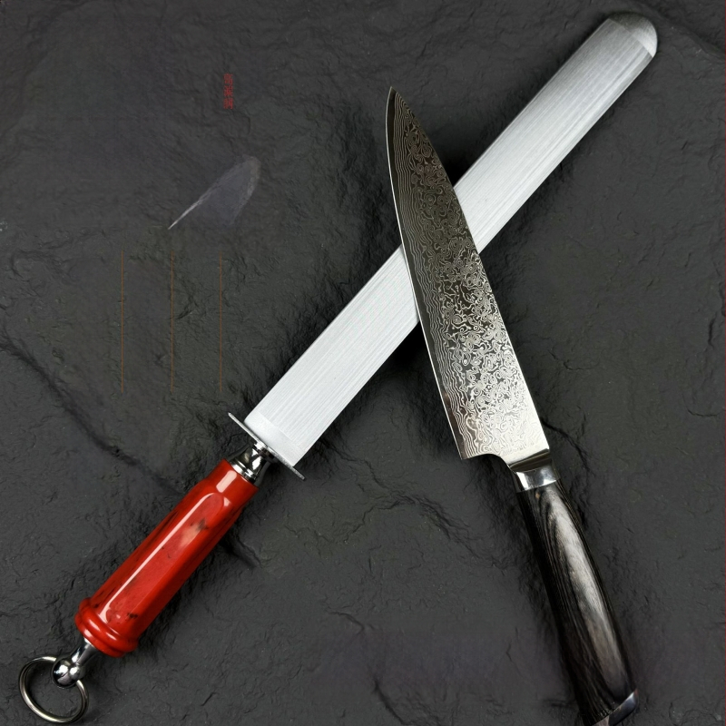 Prút na ostrovanie nožov, vysokouhlíková oceľ, ručný, pohodlný dizajn, možnosť personalizácie a tlače loga