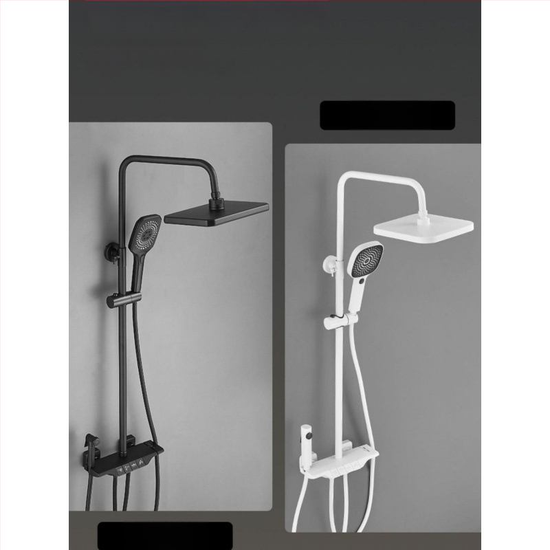 Úplne medený sprchový systém – európsky severský štýl, moderný minimalistický kúpeľný set, Yin Hui, Watermark certifikát