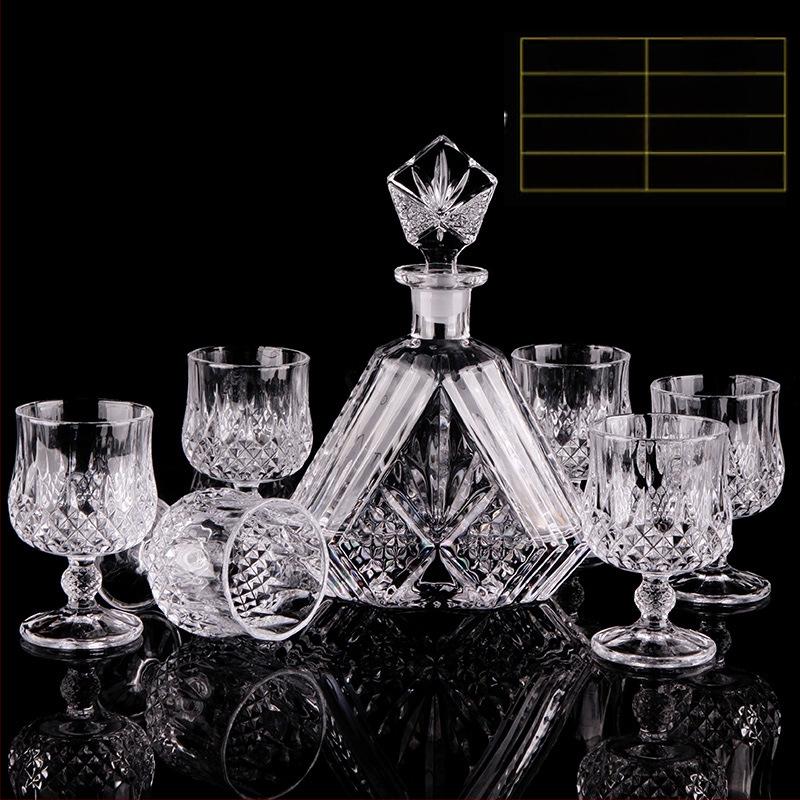 Sada pohárov na červené víno z krištáľového skla, nordický štýl, 6–10 kusov, objem nad 1000 ml