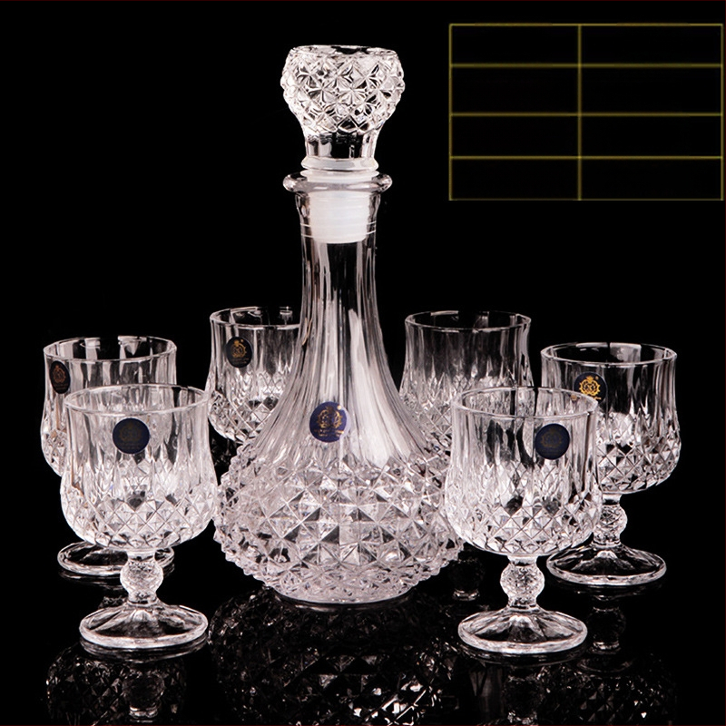 Sada pohárov na červené víno z krištáľového skla, nordický štýl, 6–10 kusov, objem nad 1000 ml