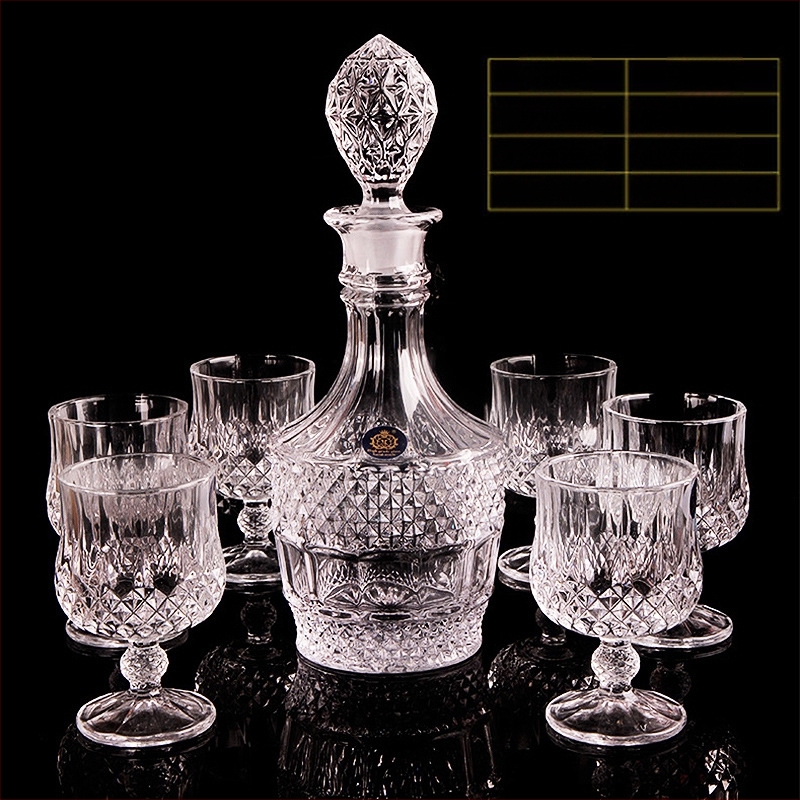 Sada pohárov na červené víno z krištáľového skla, nordický štýl, 6–10 kusov, objem nad 1000 ml